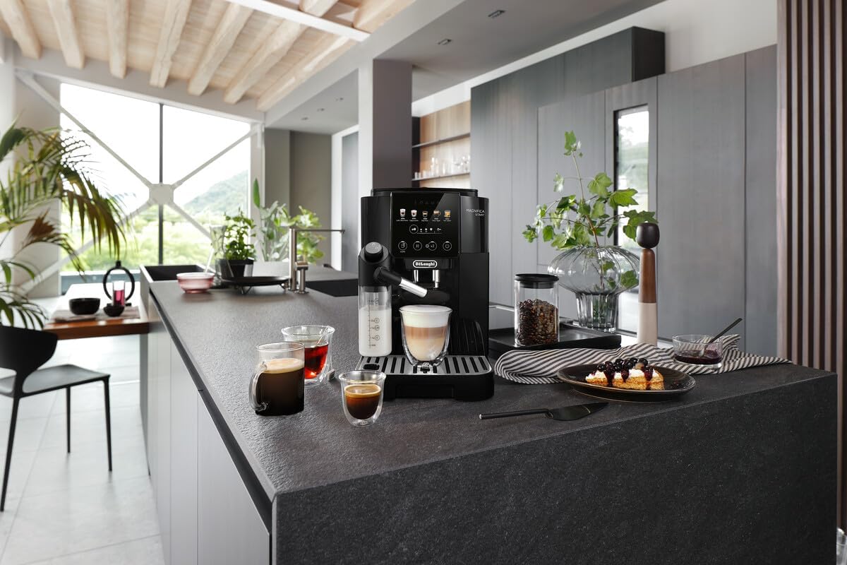 De'Longhi Magnifica Start Kaffeevollautomat, LatteCrema-Milchsystem, Espresso, Cappuccino, Soft-Touch, Schwarzd