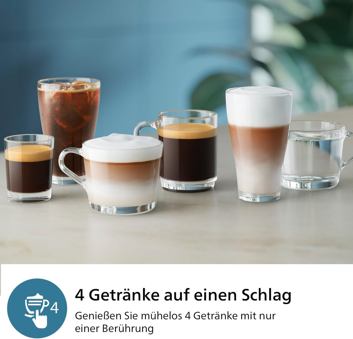 Philips 2300 Kaffeevollautomat: 4 Getränke, LatteGo, SilentBrew, Keramikmahlwerk, AquaClean Mattschwarzd