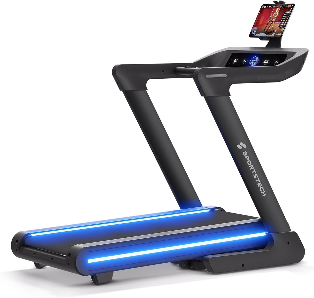 Sportstech sTread Pro/Lite: Klappbares Laufband mit 20 km/h, 17 % Steigung und 7 PS Motorl