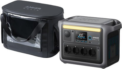 Anker SOLIX C1000 Powerstation 1056Wh, 1800W, mit Tasche & 4 AC-Steckdosenf