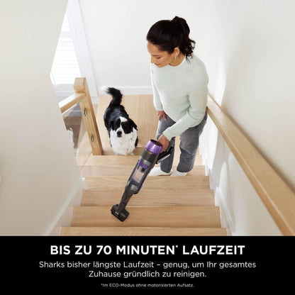Shark PowerDetect Akku-Staubsauger: Auto-Entleerung, DuoClean Detect, Anti-Hair Wrap, Geruchsschutz, Graud