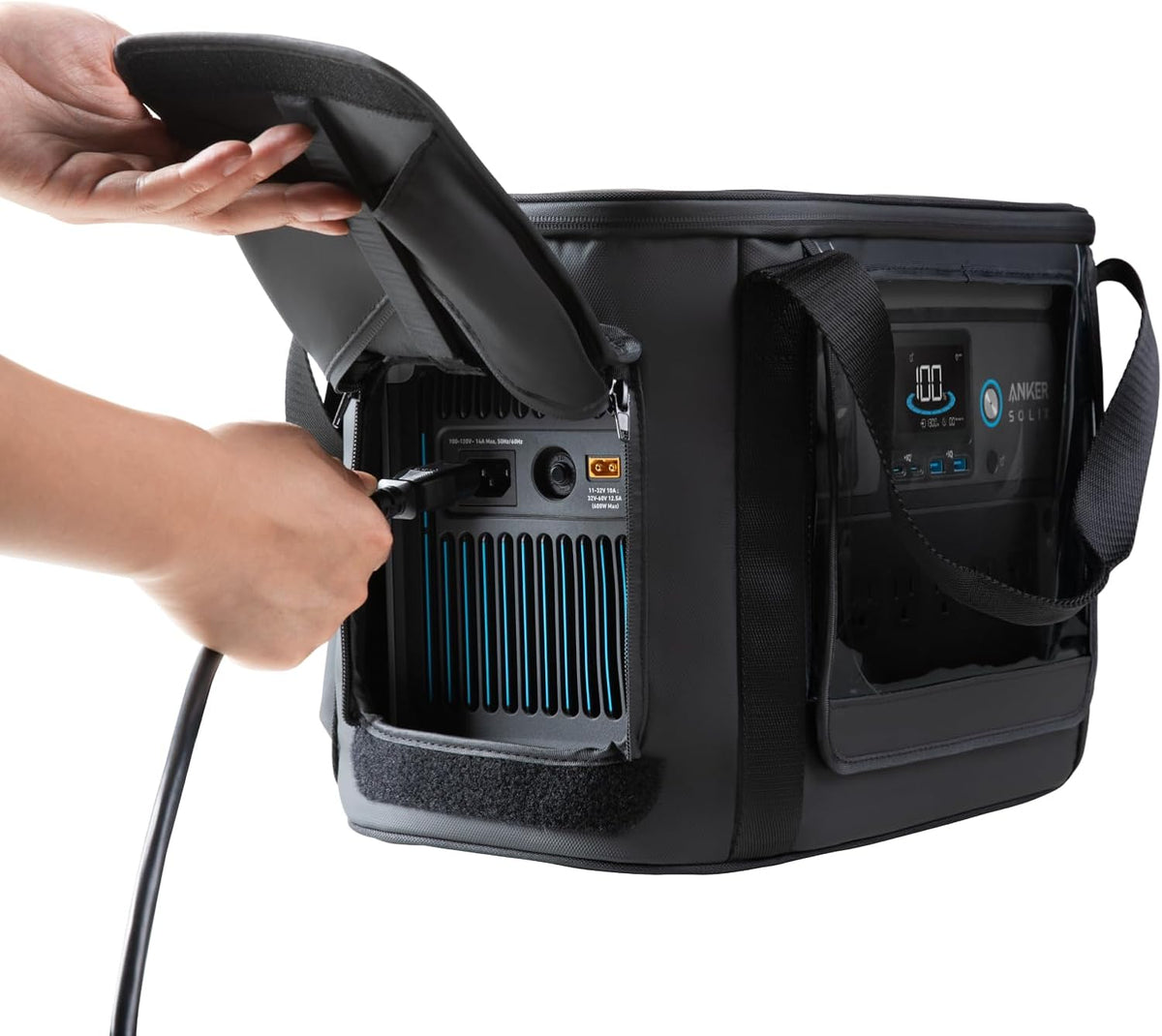 Anker SOLIX C1000 Powerstation 1056Wh, 1800W, mit Tasche & 4 AC-Steckdosenf