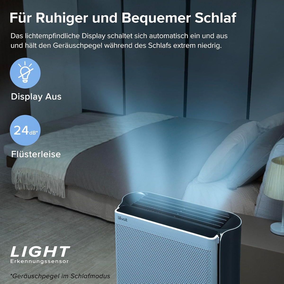 LEVOIT EverestAir Luftreiniger: Große Räume, Allergiker, Smart WiFi, Alexa, Leise 26dBd