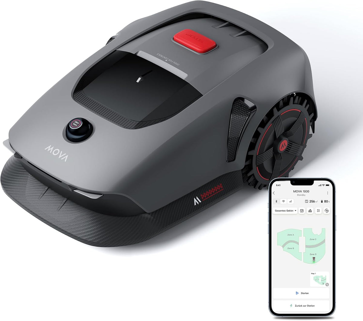 MOVA 1000 Mähroboter 1000 m², 3D-LiDAR & App-Steuerungf