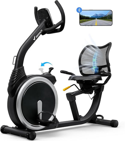 MERACH Recumbent Exercise Bike for Home Cardio Workout with Bluetoothl