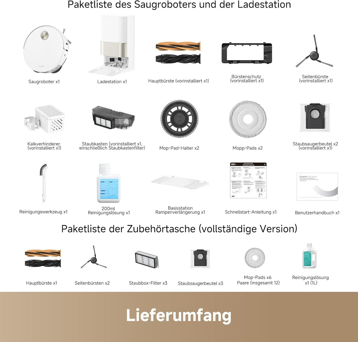 dreame X50 Ultra Complete Saugroboter: Intelligente Wischfunktion, 20.000 Pa, Hindernisüberwindungd