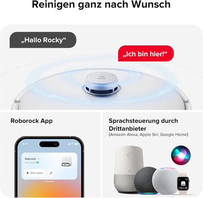 Roborock Qrevo Curv, 18,500Pa, Hebemopp, 75°C Wäsche, Anti-Tangle, Sprachsteuerungf