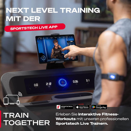 Sportstech sTread Pro/Lite: Klappbares Laufband mit 20 km/h, 17 % Steigung und 7 PS Motorl