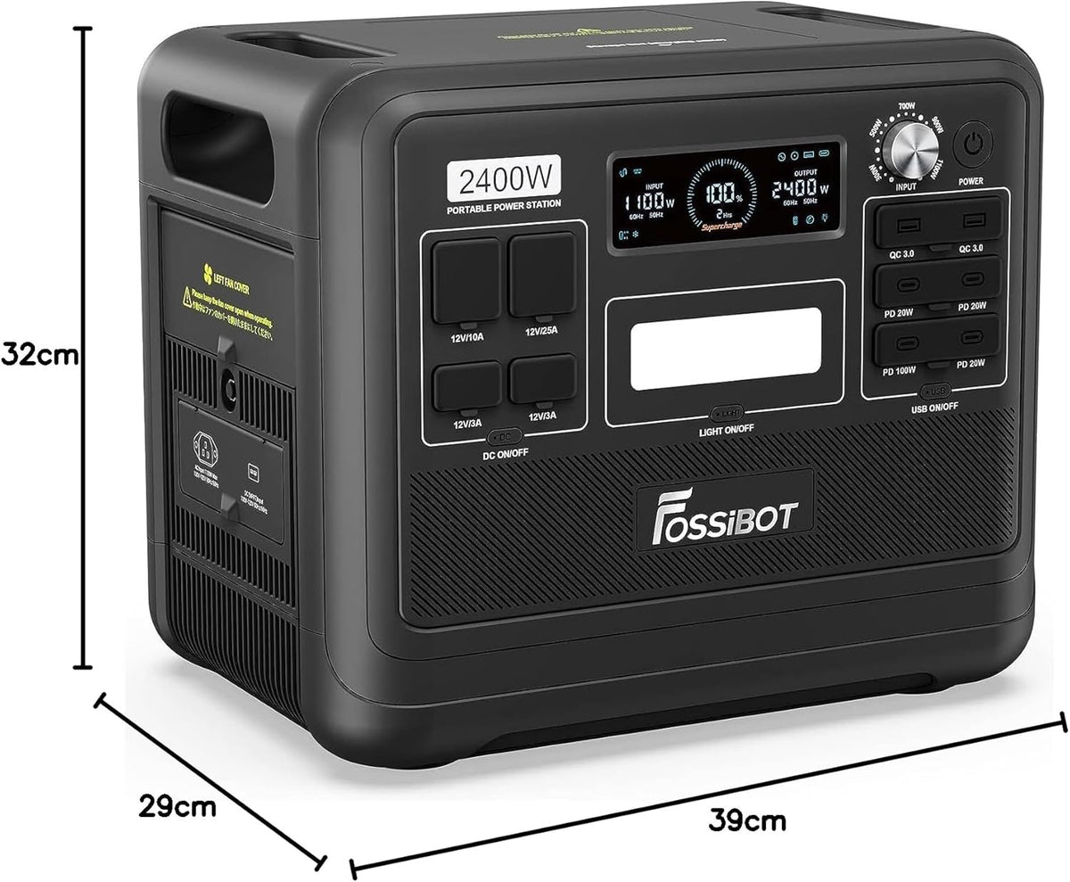 FOSSIBOT F2400 Solargenerator 2048Wh, 2400W (4800W Peak), AC-Ausgängef