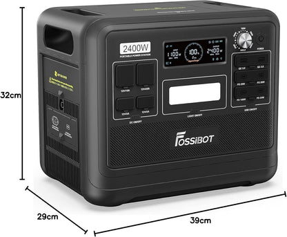 FOSSIBOT F2400 Solargenerator 2048Wh, 2400W (4800W Peak), AC-Ausgängef
