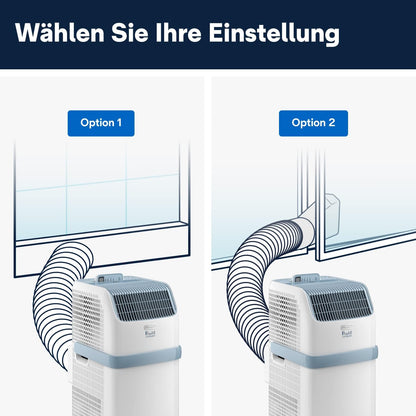 De'Longhi Pinguino Kompakt Mobiles Klimagerät 8.300 BTU/h Entfeuchtung Timer Ad