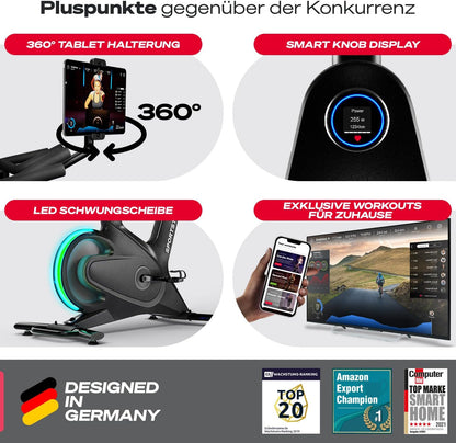 Sportstech Sbike Lite: Heimtrainer mit App & Tablet-Halterungl
