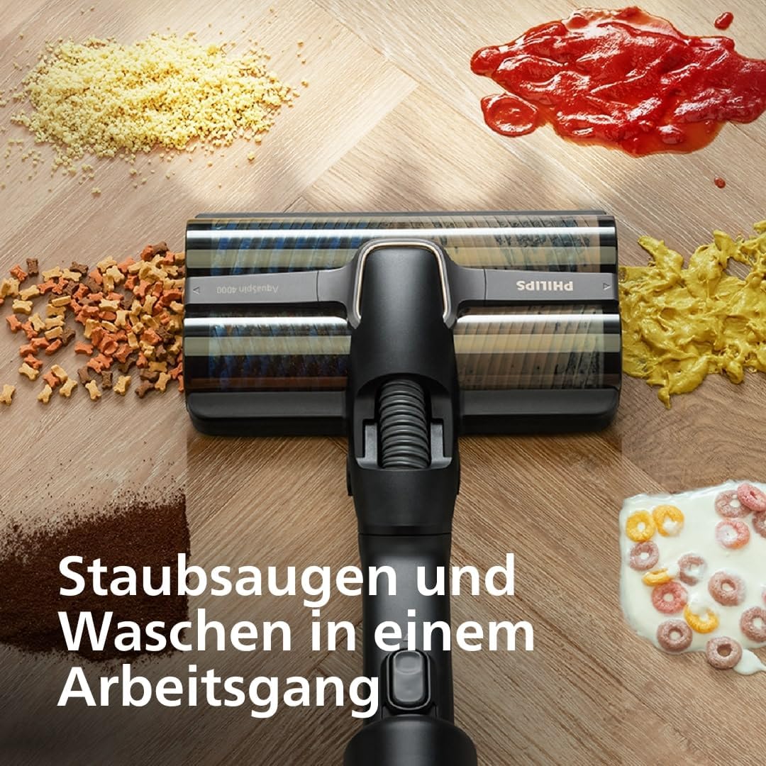 Philips AquaTrio Nass- & Trockensauger, 3-in-1, AquaSpin, Selbstreinigung, Tiefschwarzd