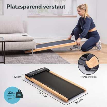 Skandika Nordik Walking Pad: Laufband für Home Fitness & Büro, mit Steigungl