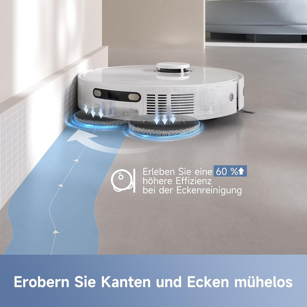 Mova E30 Ultra, 7.000Pa, Selbstreinigung, 10,5 mm Hebemopp, Teppicherkennungf