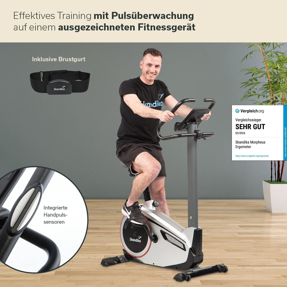 Skandika Morpheus: Ergometer mit 12 kg Schwungmassel