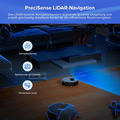 roborock Q7 L5+ Saugroboter Wischfunktion, Auto-Entleerung, 8000 Pa, LiDAR-Navigationd