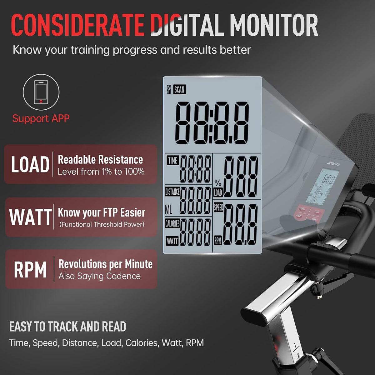 JOROTO X2: Leises Heimtrainer-Ergometer mit LCD-Monitorl