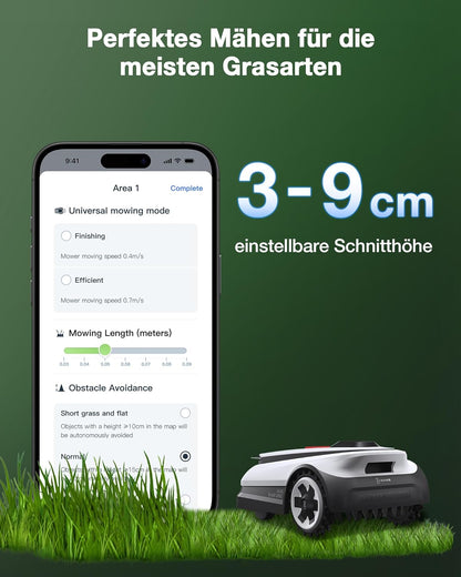 ECOVACS Goat A1600 RTK Mähroboter, 1600m², 330mm Schnitt, LiDAR RTK+Vision, 50% Steigung, Ohne Kabelf