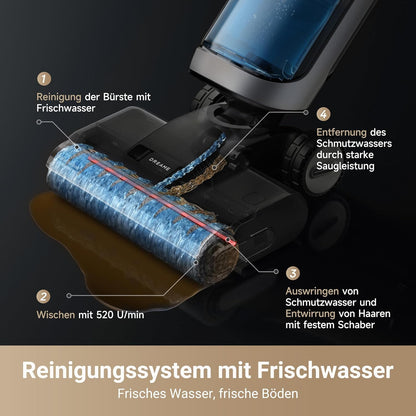 Dreame H14 Pro, 18kPa, Nass/Trocken, 180° Flach, Appf