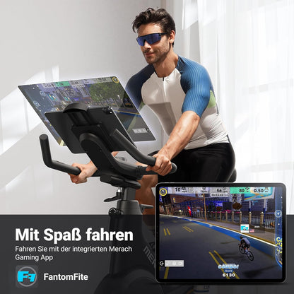 MERACH Heimtrainer: Leises Magnetrad mit App-Steuerungl