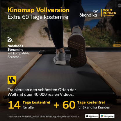 Skandika Nordik Walking Pad: Laufband für Home Fitness & Büro, mit Steigungl
