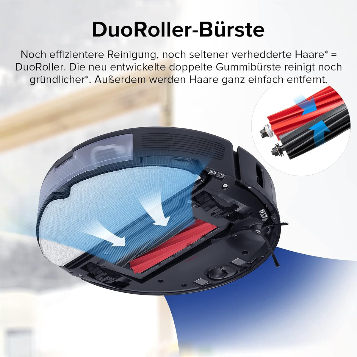 Roborock S8, 6000Pa, Doppelbürste, 3D Hindernisvermeidung, Alexa-kompatibel, Tierhaaref