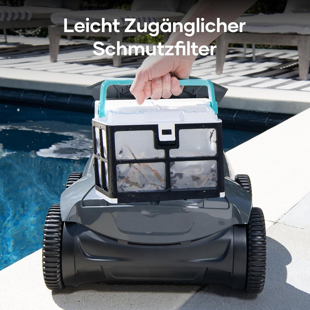AIPER ZT6002 Poolroboter, Quad-Motor, WavePath, 3 Modi, Kabellos, Boden & Wand, bis 150㎡f