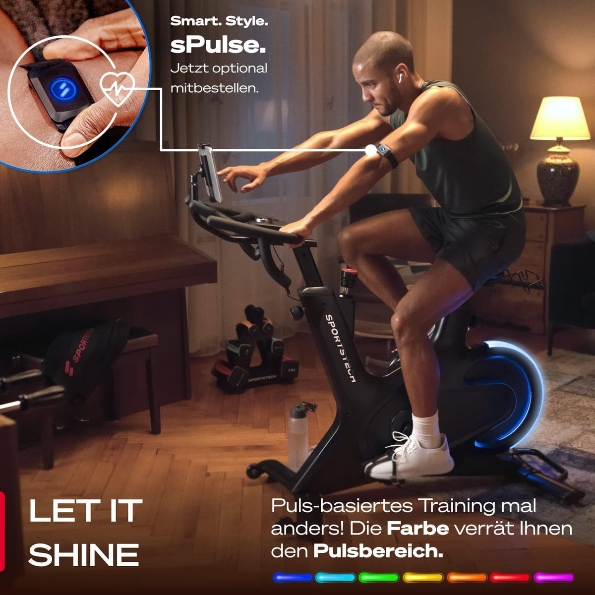 Sportstech Sbike Lite: Heimtrainer mit App & Tablet-Halterungl