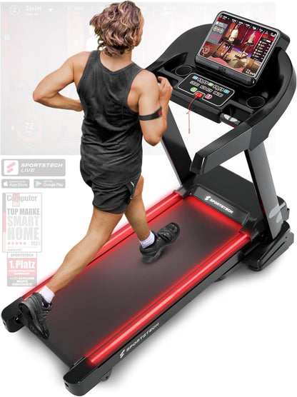 Sportstech F37s: Klappbares Laufband, 7 PS, 20 km/h, Steigung & Appl