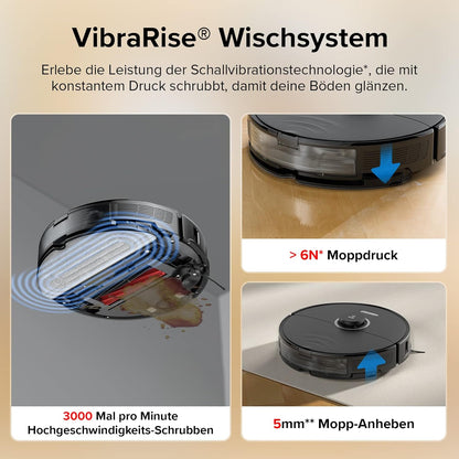 Roborock S8, 6000Pa, Doppelbürste, 3D Hindernisvermeidung, Alexa-kompatibel, Tierhaaref