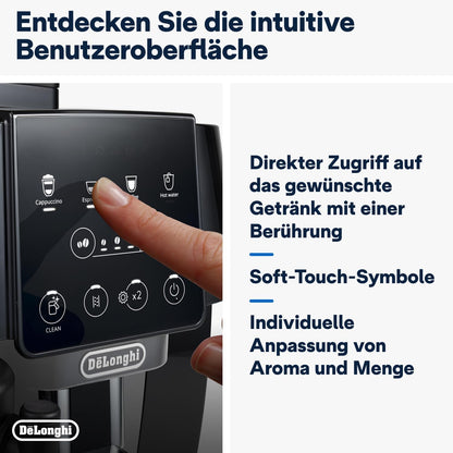 De'Longhi Magnifica Start ECAM222.60.BG Kaffeevollautomat, LatteCrema Milchsystem, Soft-Touch Bedienfeld, x2-Funktiond