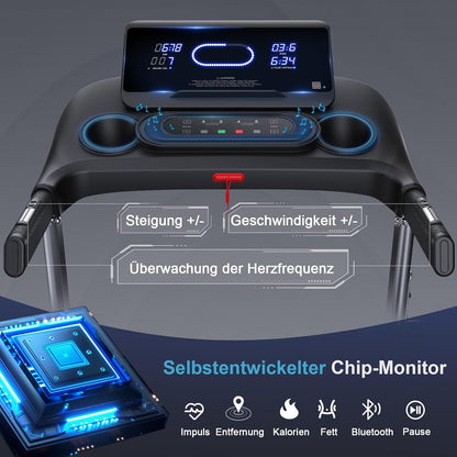 Kitopa Laufband: Hochgeschwindig, 7 PS, große Lauffläche, klappbarl