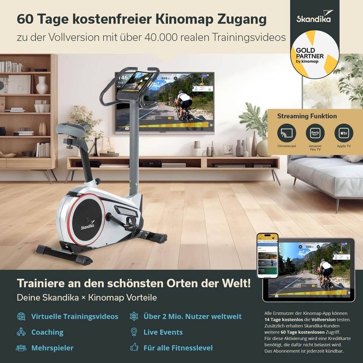 Skandika Morpheus: Ergometer mit 12 kg Schwungmassel