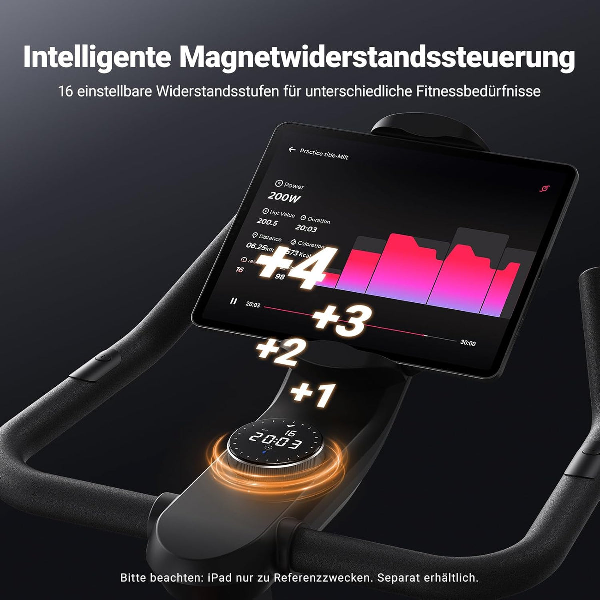 MERACH Heimtrainer: Leises Magnetrad mit App-Steuerungl