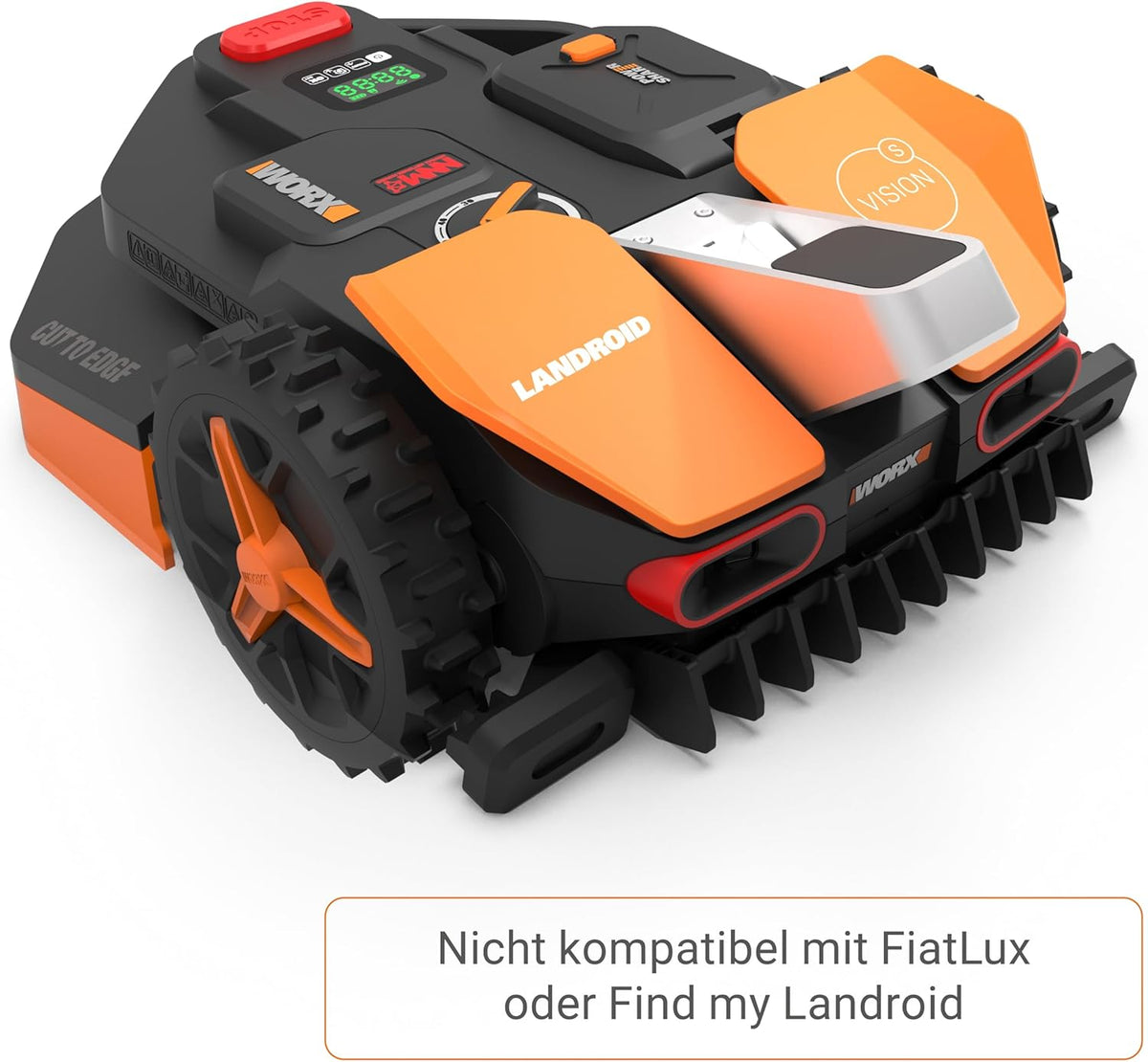 WORX Vision S250 Mähroboter 250 m² ohne Kabel, KI & Igelschutzf