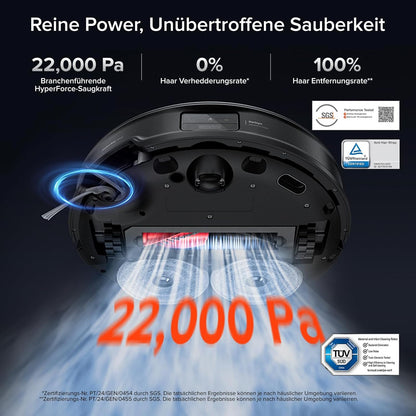 roborock Saros 10R Saugroboter mit Wischfunktion, ultraflach, StarSight 2.0, Zero-Tangle, Multifunktions-Dockd
