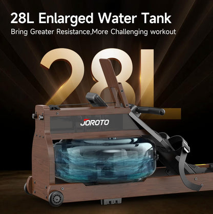 JOROTO MR380/MR390: Klappbares Eichenholz‑Rudergerät mit 28 L Tank und Bluetooth‑Monitorl