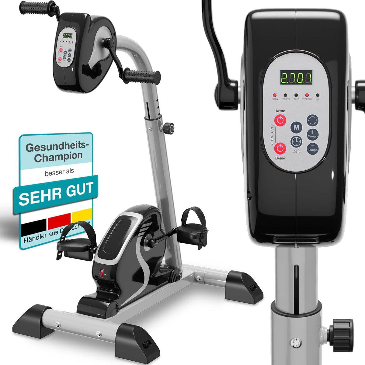 maxVitalis 2-in-1: Arm- und Beintrainer mit Motorunterstützungl
