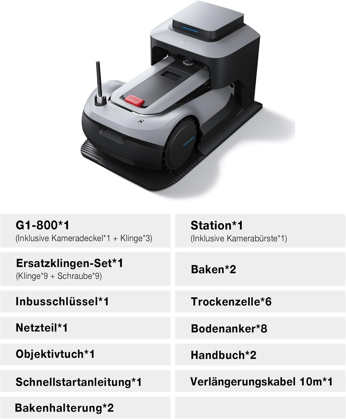 ECOVACS GOAT G1-800 Mähroboter 800 m², ohne Kabel, GPS & Hindernisvermeidungf
