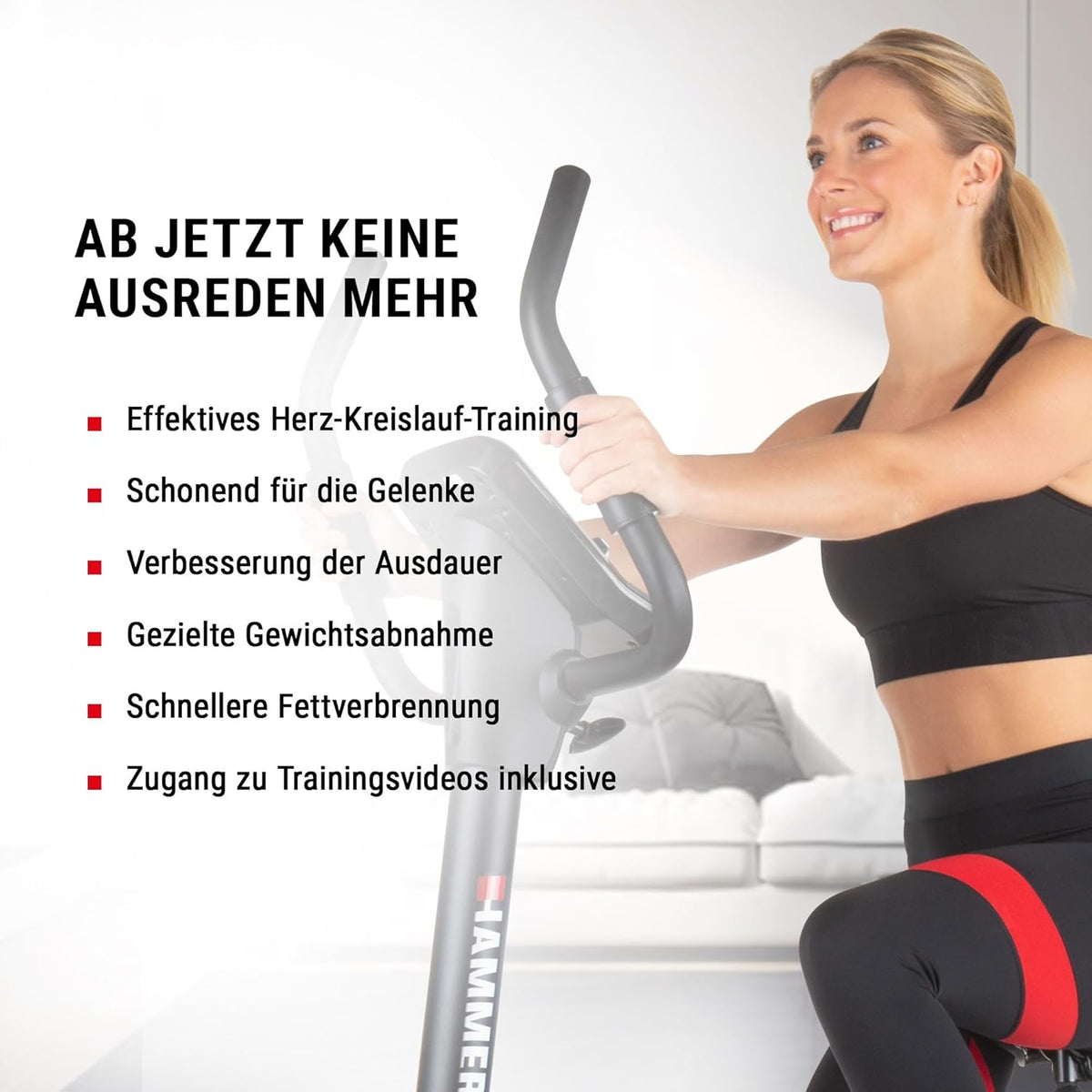 Hammer Cardio XT6/XT7 Ergometer Heimtrainer Fahrrad mit Bluetooth & Appl