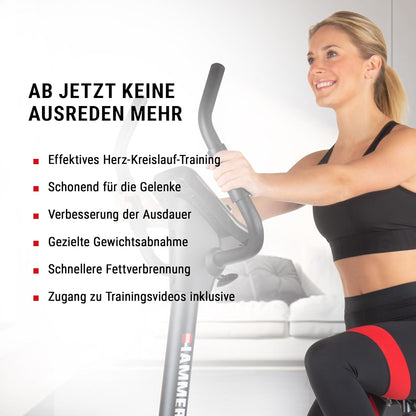 Hammer Cardio XT6/XT7 Ergometer Heimtrainer Fahrrad mit Bluetooth & Appl