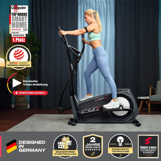 Sportstech CX2: Crosstrainer mit App, 27 kg Schwungmasse & Generatorl