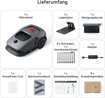 MOVA 1000 Mähroboter 1000 m², 3D-LiDAR & App-Steuerungf