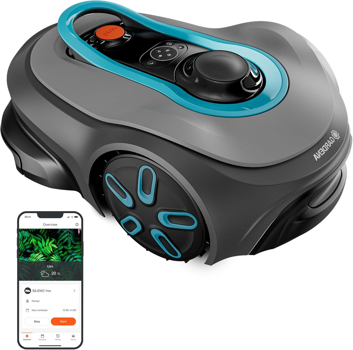 Gardena SILENO Free 1100 m² kabelloser Mähroboter, App & LONAf