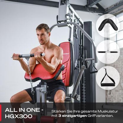 Sportstech HGX300: Multifunktions-Kraftstation mit Beinpresse, Stepper & Powertowerl