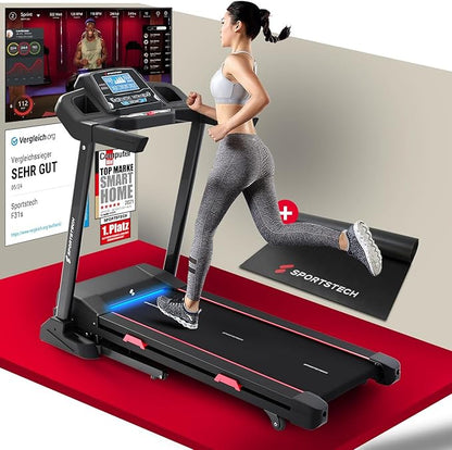Sportstech F31s: Klappbares Laufband für Zuhause mit App, Bluetooth & LEDl