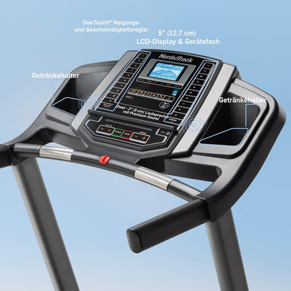 NordicTrack T-Serie: Laufband mit Steigung, Bluetooth, 136 kg Traglastl