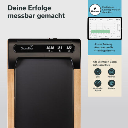 Skandika Nordik Walking Pad: Laufband für Home Fitness & Büro, mit Steigungl