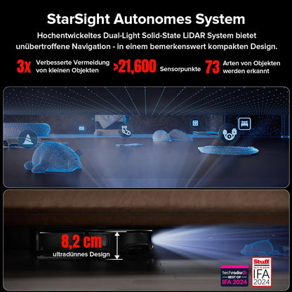 Roborock Qrevo Slim Saugroboter: Ultraflach, 11.000Pa, StarSight Navigation, 8-in-1 Dockd